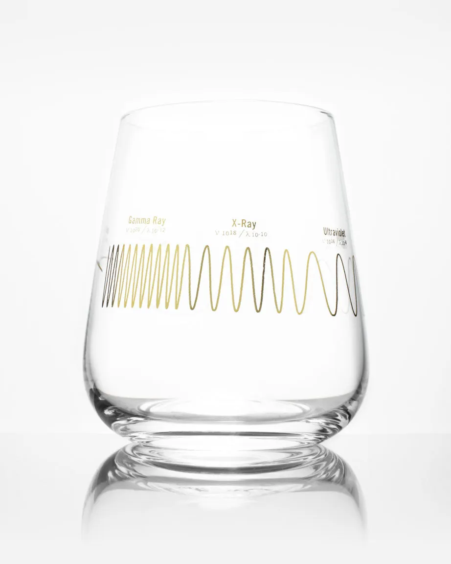 Electromagnetic Spectrum Wine Glass