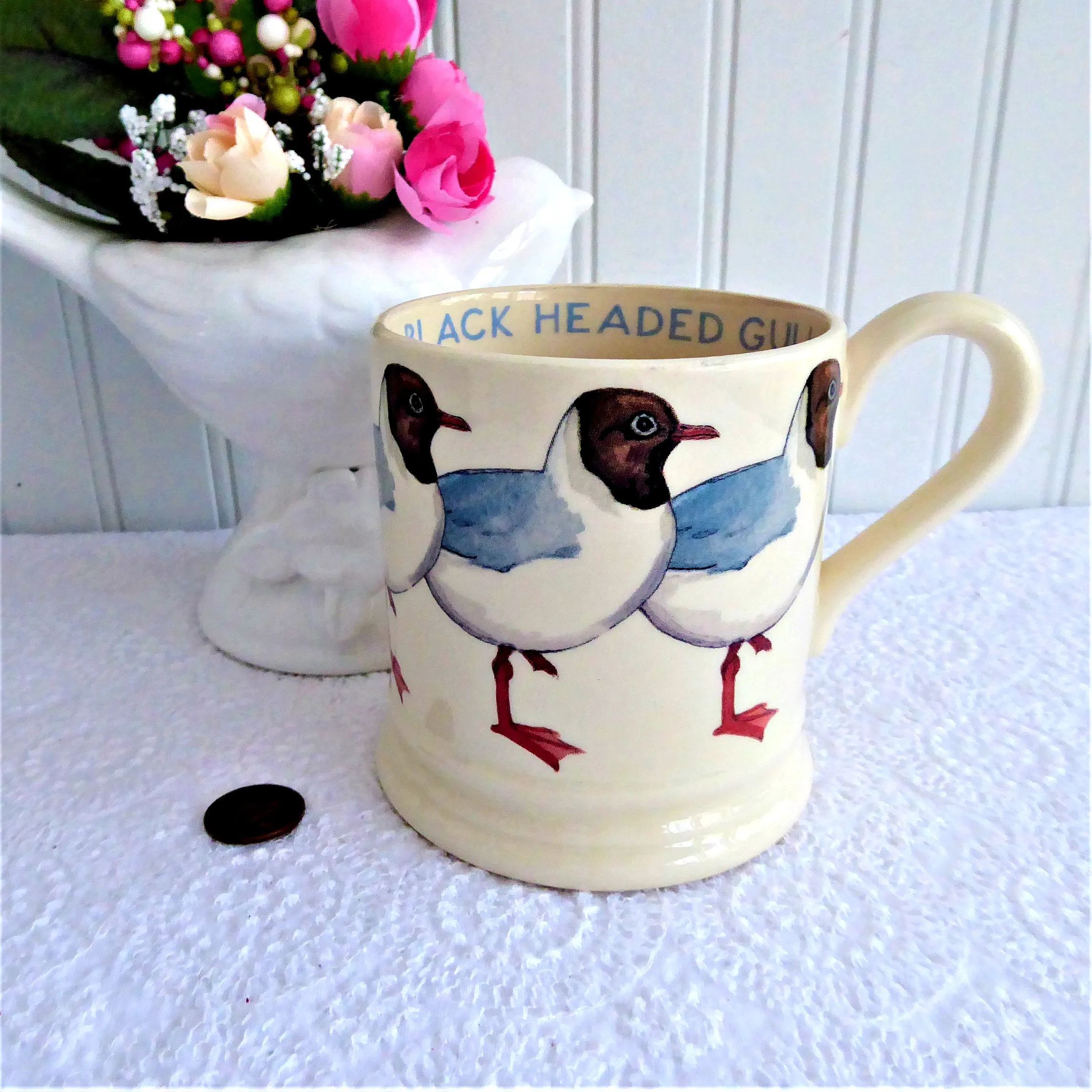 Emma Bridgewater Mug Black Headed Gull Birds 2006