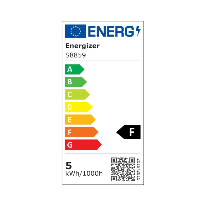 Energizer 4.9W E27 Standard GLS LED Bulb - 470lm - 2700K