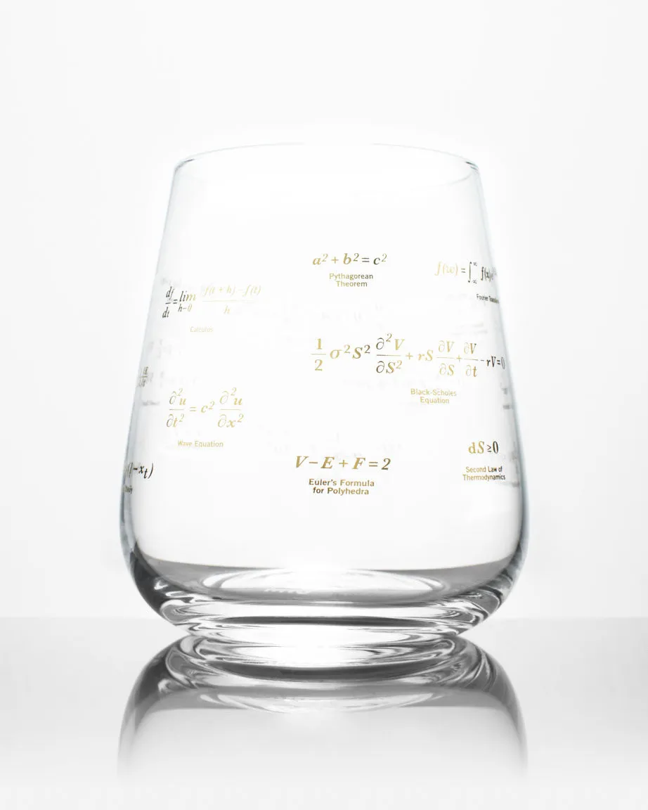 Equations That Changed the World Wine Glass