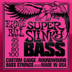 Ernie Ball 2834 Super Slinky Nickel Wound Electric Bass Strings 45-100 Gauge