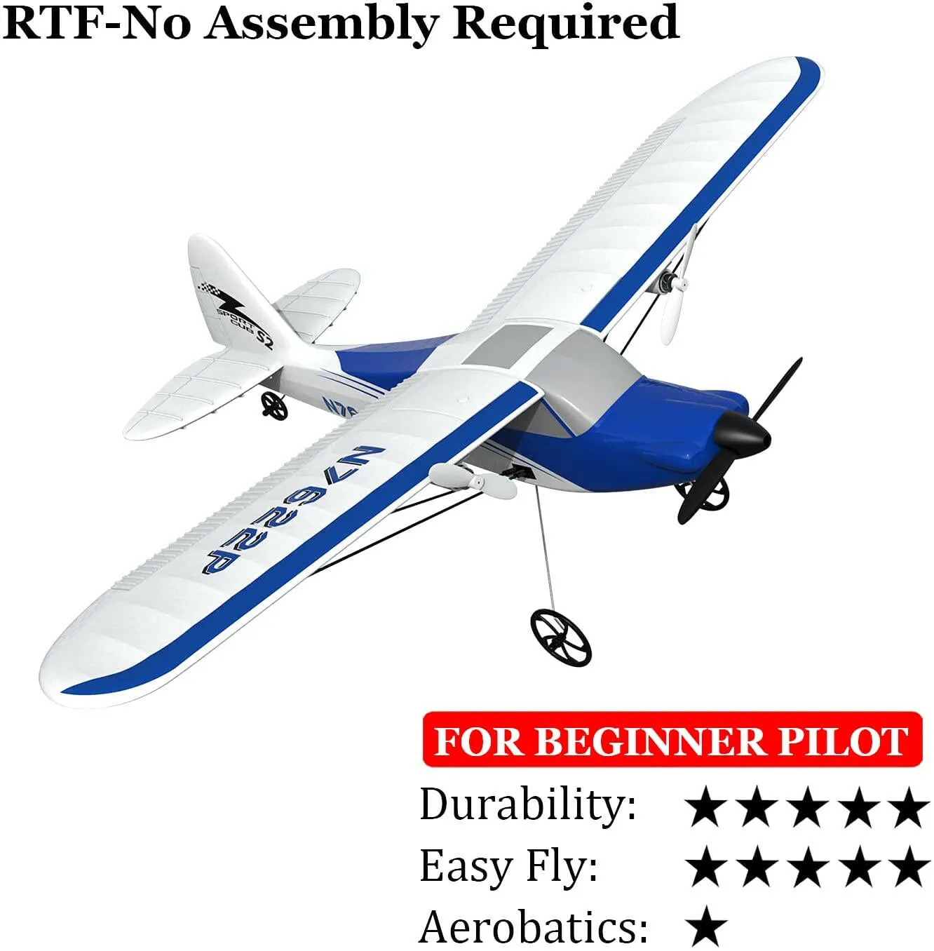 EXHOBBY Sport Cub 2channels Beginners RC Plane Gyro Stabilizer Easy Fly Remote Control Airplane