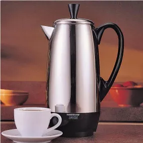 Farberware FCP412 Electric Percolator, 2 to 12 Cup, 1 W, Stainless Steel, Knob Control :EA: QUANTITY: 1