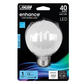 Feit LED Filament G25 E26 (Medium) LED Bulb Daylight 40 Watt Equivalence 1 pk