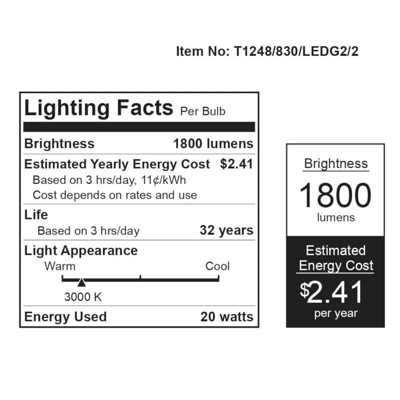 Feit Plug & Play T12 Warm White 48 in. G13 Linear LED Bulb 40 Watt Equivalence 2 pk