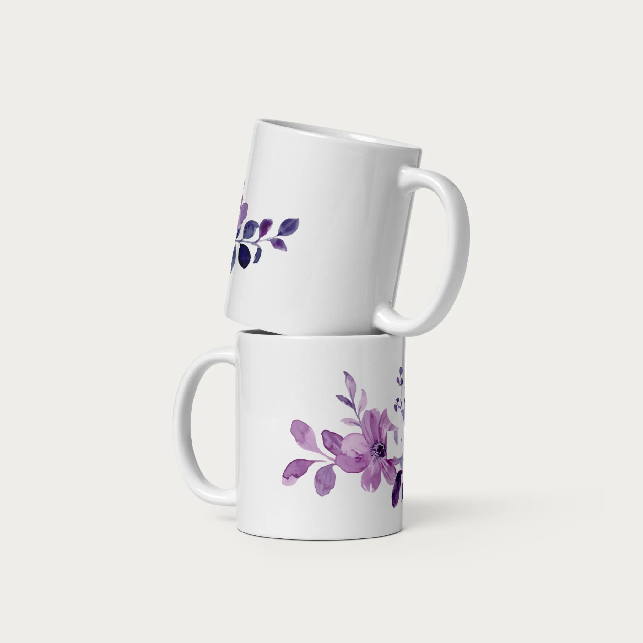 Floral Slab Coffee Mug