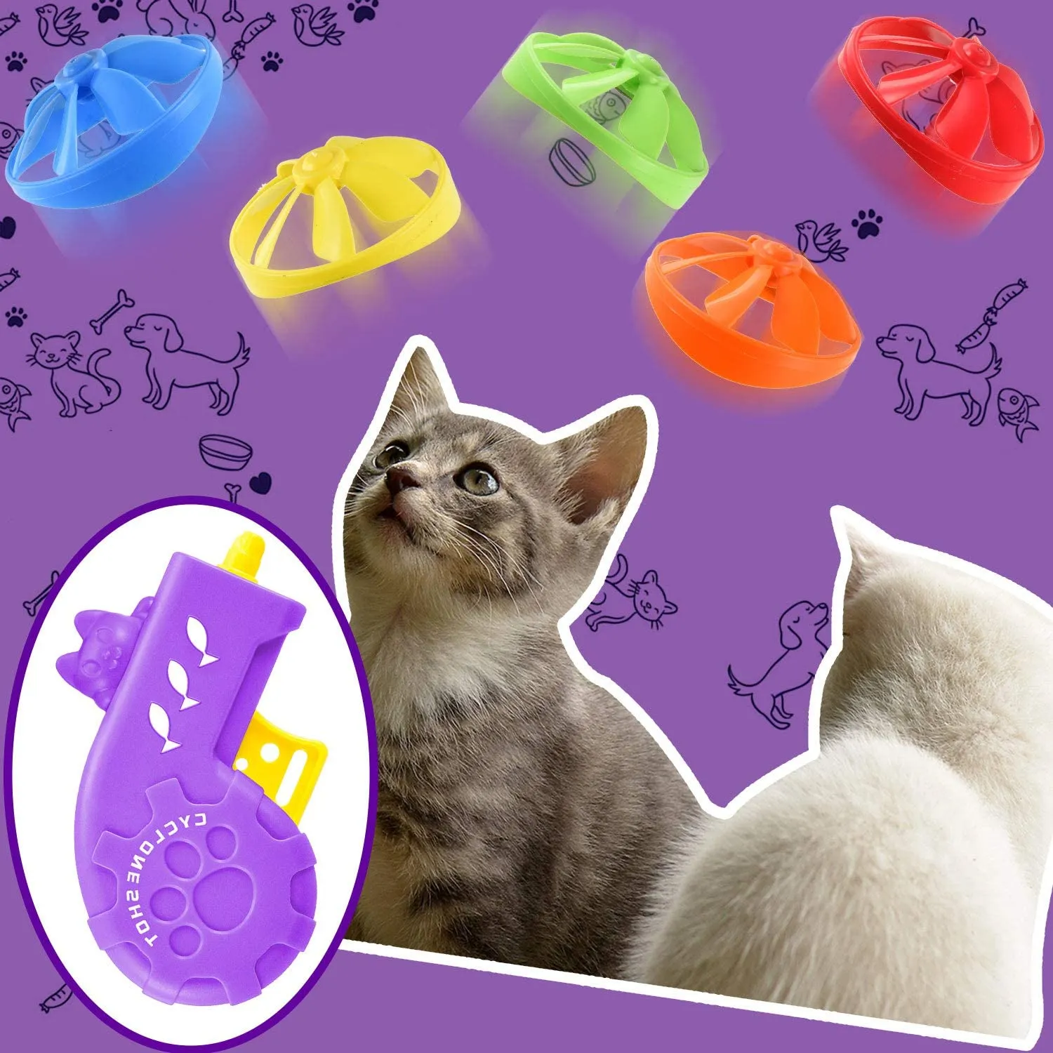 Flying Copter Fetch Toy for Cats