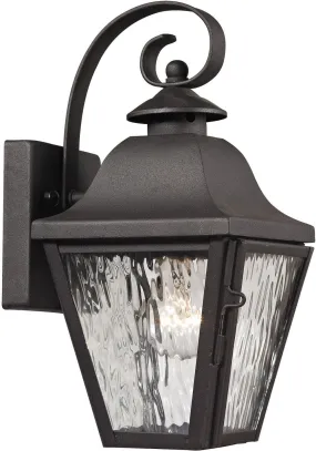 Forged Brookridge 1 Light Outdoor Sconce In Charcoal