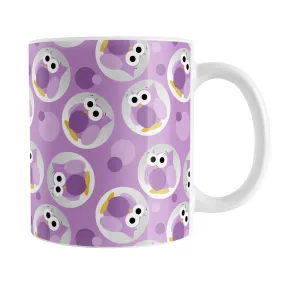 Funny Cute Purple Owl Pattern Mug