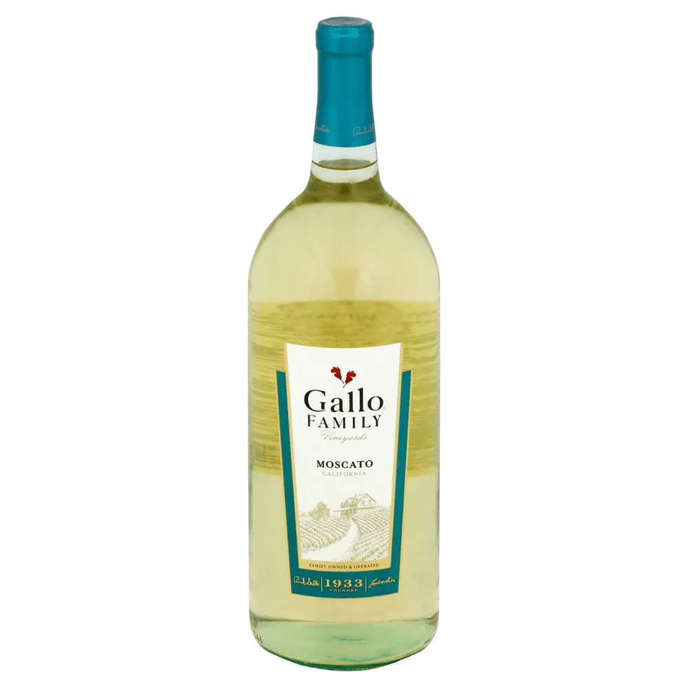 Gallo Family Moscato White Wine, California,  1.5L Glass Bottle