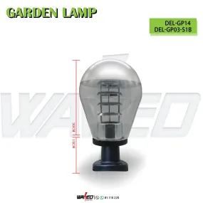 Garden Outdoor Lighting  - Silver - With Base