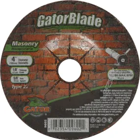 GatorBlade 9602 Cut-Off Wheel, 4 in Dia, 1/8 in Thick, 5/8 in Arbor, 24 Grit, Silicone Carbide Abrasive :EA: QUANTITY: 1