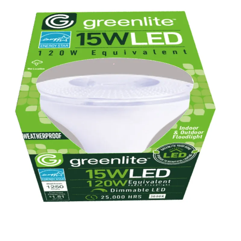 Greenlite PAR38 E26 (Medium) LED Floodlight Bulb Bright White 120 Watt Equivalence 1 pk