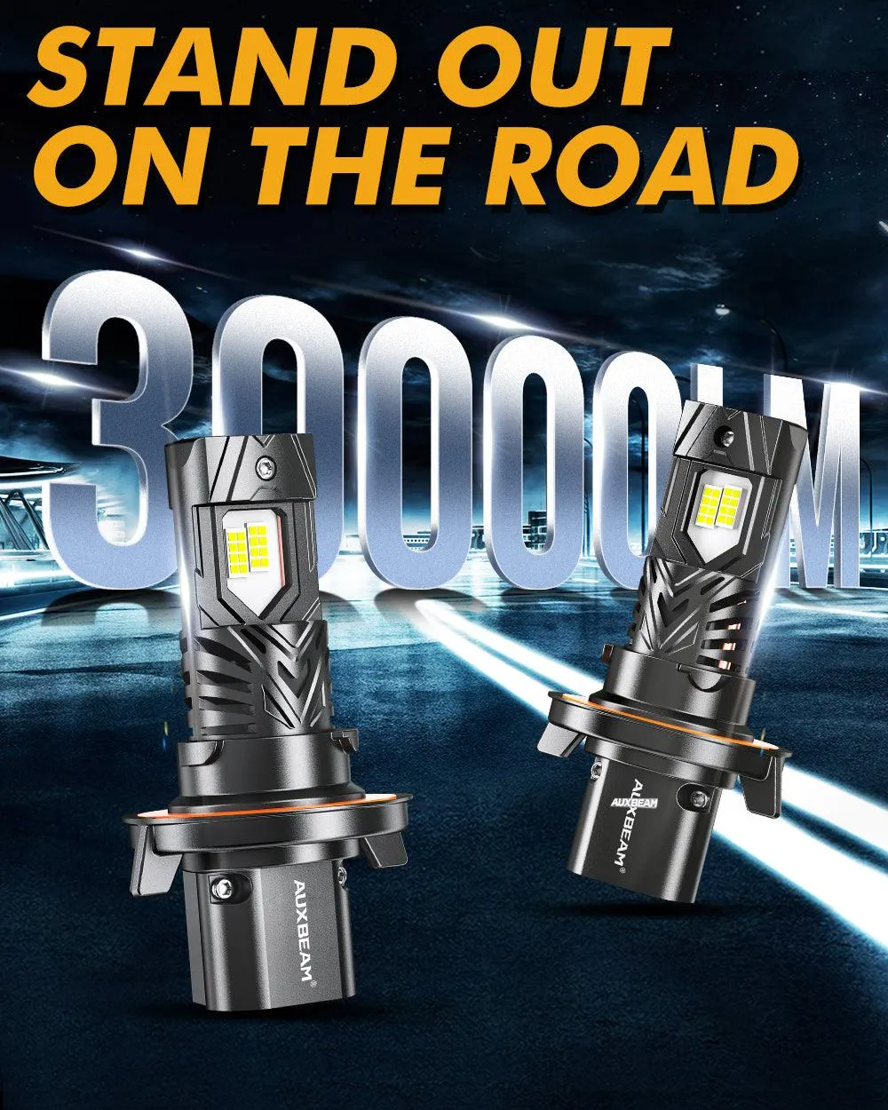 🆕H13/9008 LED Headlight Bulbs Q40 Series Ultra-High Brightness 120W 30000LM 6500K Cool White | 2 Bulbs