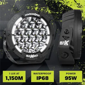 HardKorr BZR-X Series 7in LED Driving Lights (Pair W/Harness) HKBZRX180