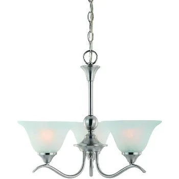 Hardware House 127219 3 Light Chandelier, Satin Nickel