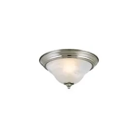 Hardware House 544650 Ceiling Light Fixture, Bristol Brushed Nickel/White