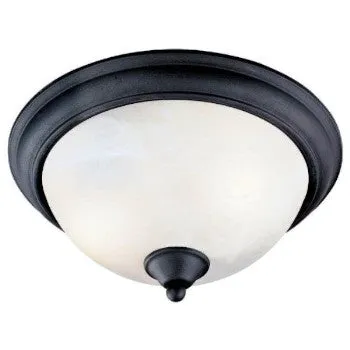 Hardware House 545061 Ceiling Light Fixture, 2 Light Tuscany Design ~ Black