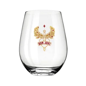 Heart & Dagger Holiday Wreath Stemless Wine Glass