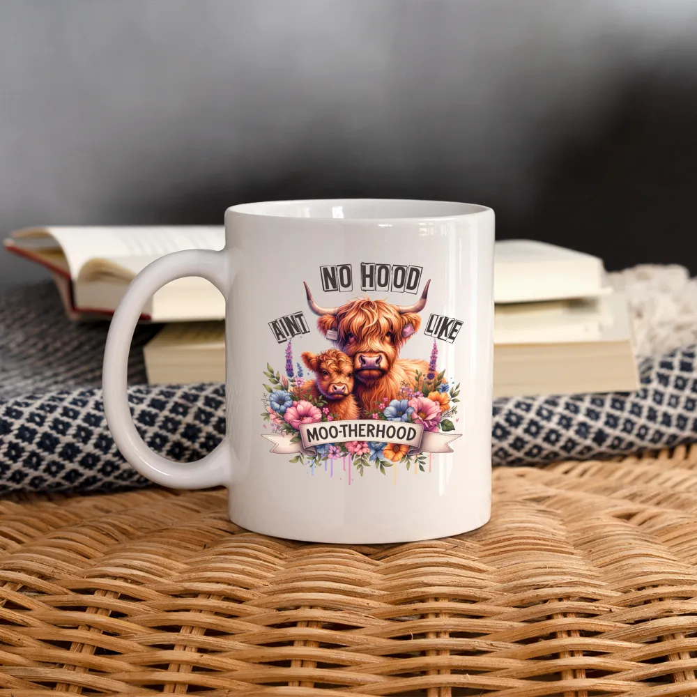 Highland Cow - Aint No Hood Like Moo-Therhood Coffee Mug