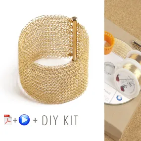 How to crochet wire bracelet, video tutorial , supply and tools