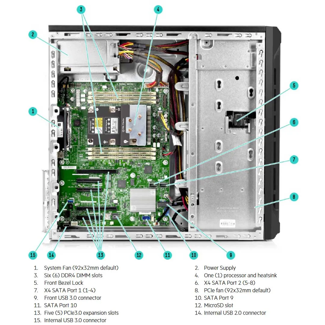 HPE ProLiant ML110 Gen10 CTO Tower Server