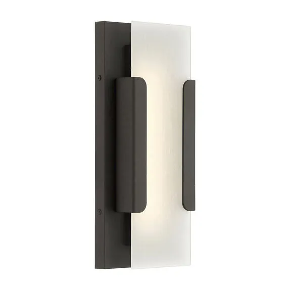 Hubert 8" Bronze Outdoor LED Wall Sconce