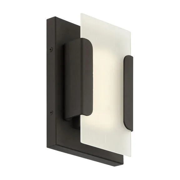 Hubert 8" Bronze Outdoor LED Wall Sconce