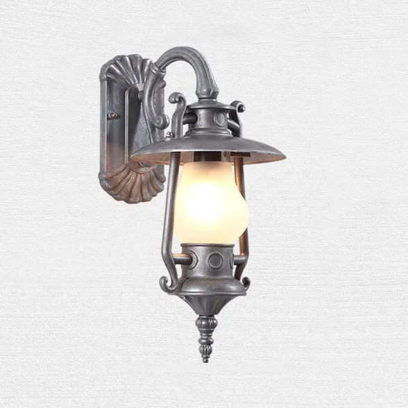 Industrial Retro Aluminum Kerosene Lamp 1-Light Outdoor Waterproof Wall Sconce Lamp