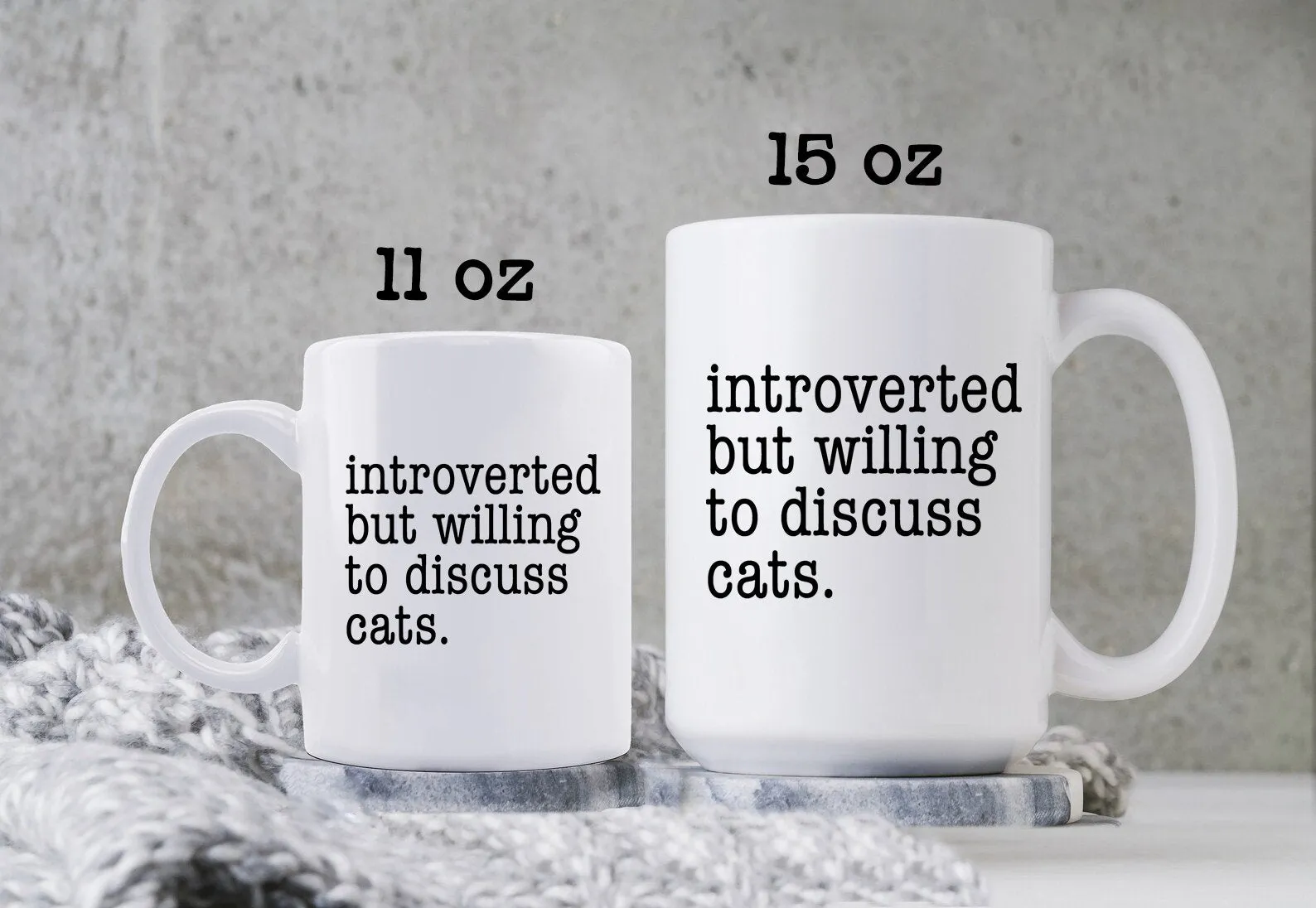 Introverted Cat Mug For Cat Lover Funny Cat Coffee Cup