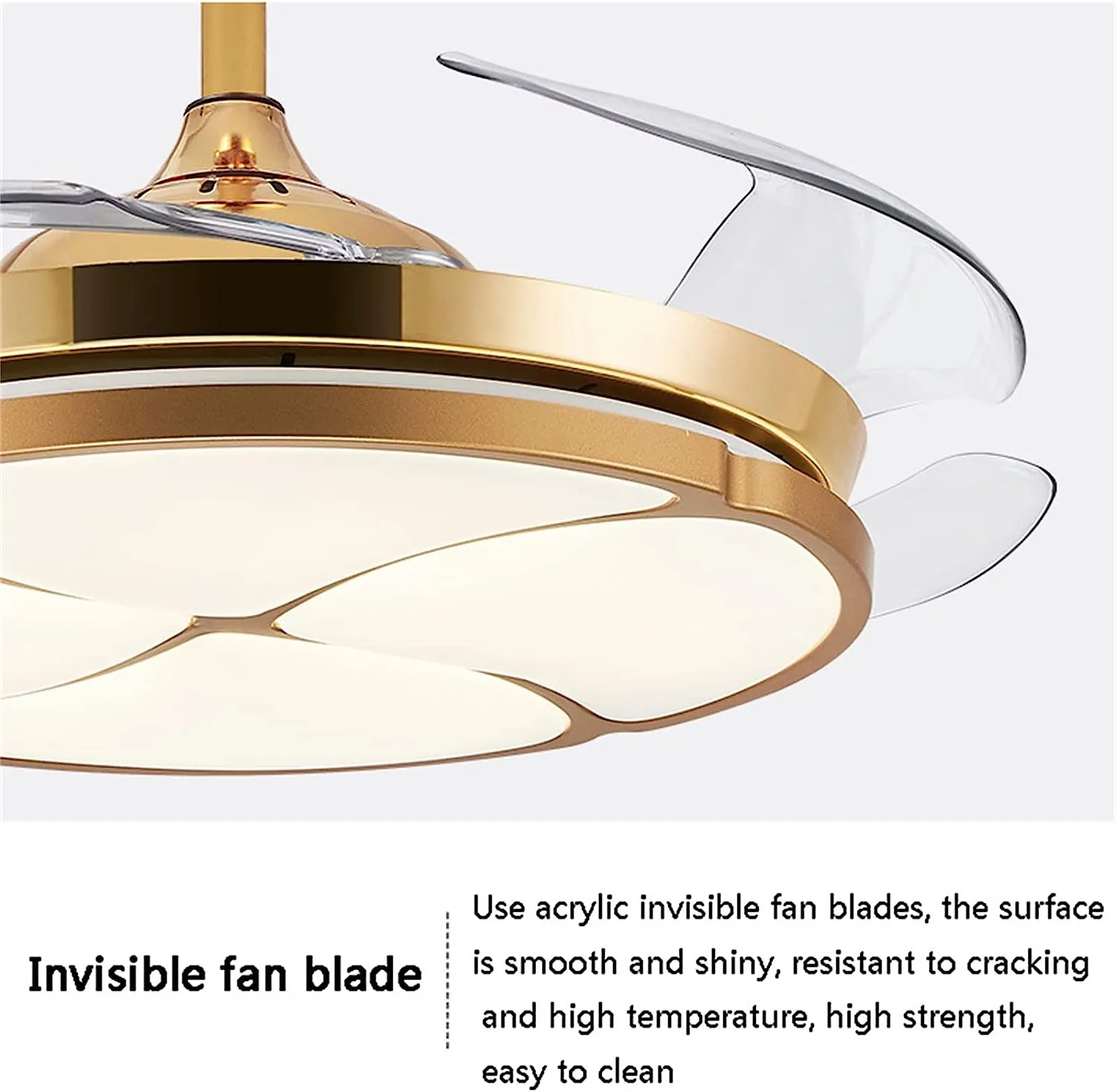 Invisible Chandelier Ceiling Fan with Remote Control