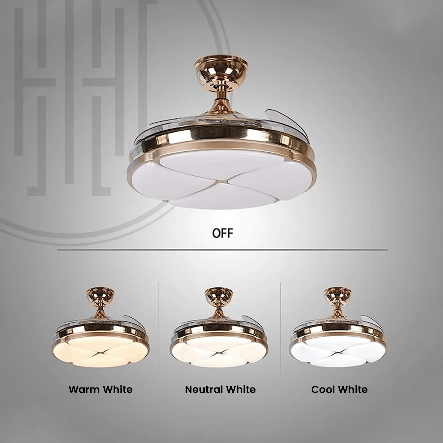 Invisible Chandelier Ceiling Fan with Remote Control