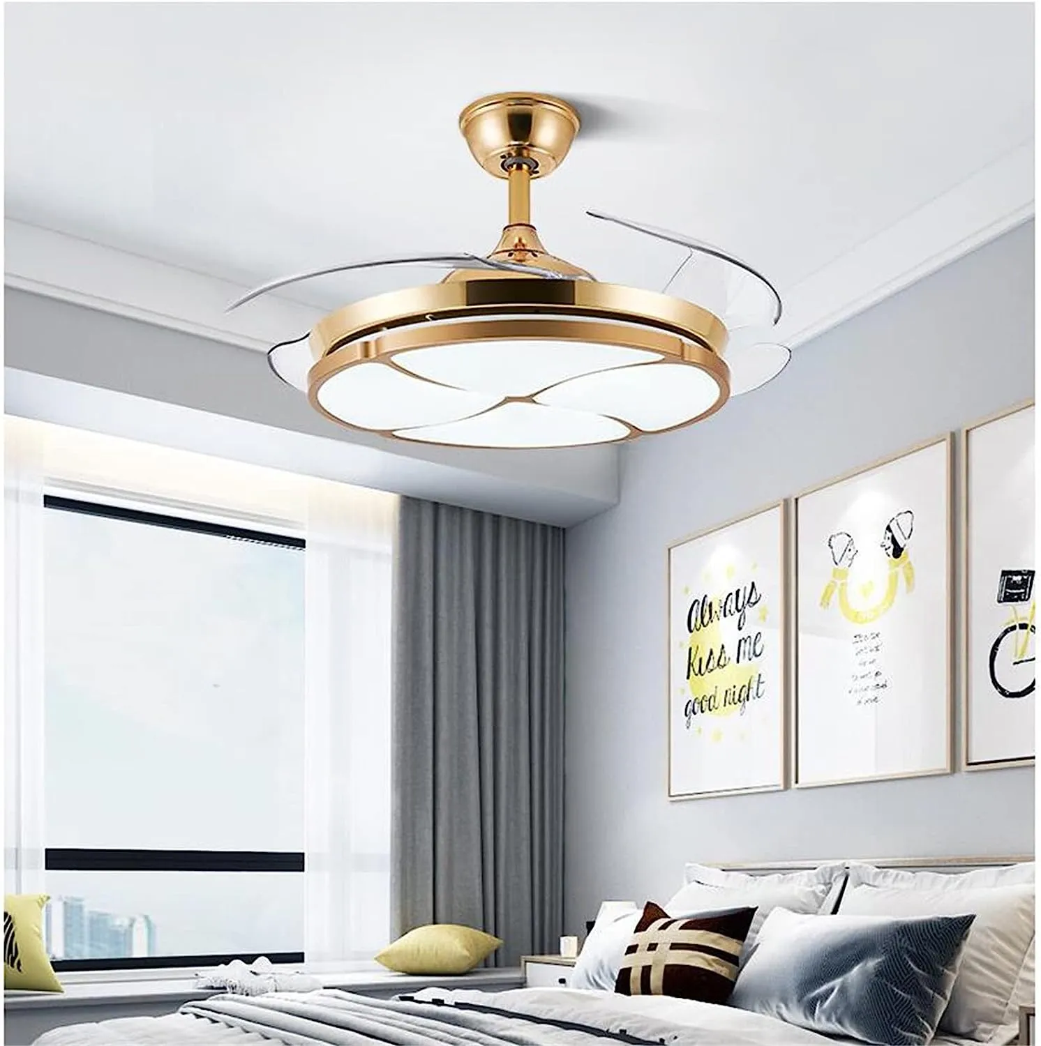 Invisible Chandelier Ceiling Fan with Remote Control