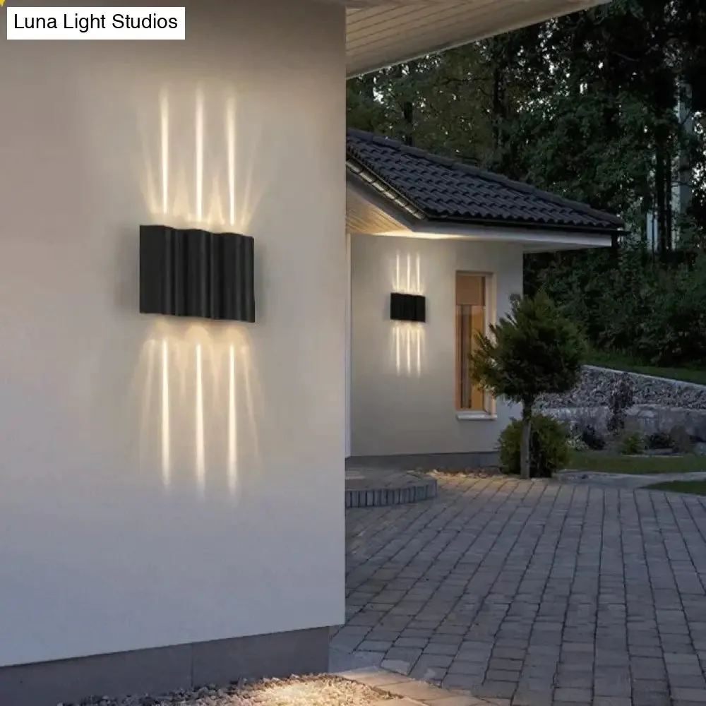 IP65 Waterproof LED Outdoor Lighting Alumunim Wall Lamp Garden Villa Porch Sconce Lightings Black Color 96-260v Sconce Luminaire