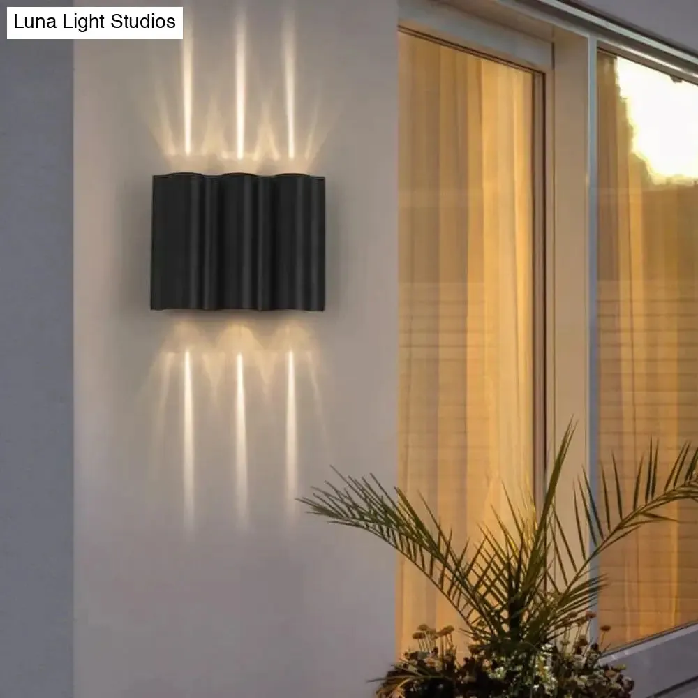 IP65 Waterproof LED Outdoor Lighting Alumunim Wall Lamp Garden Villa Porch Sconce Lightings Black Color 96-260v Sconce Luminaire