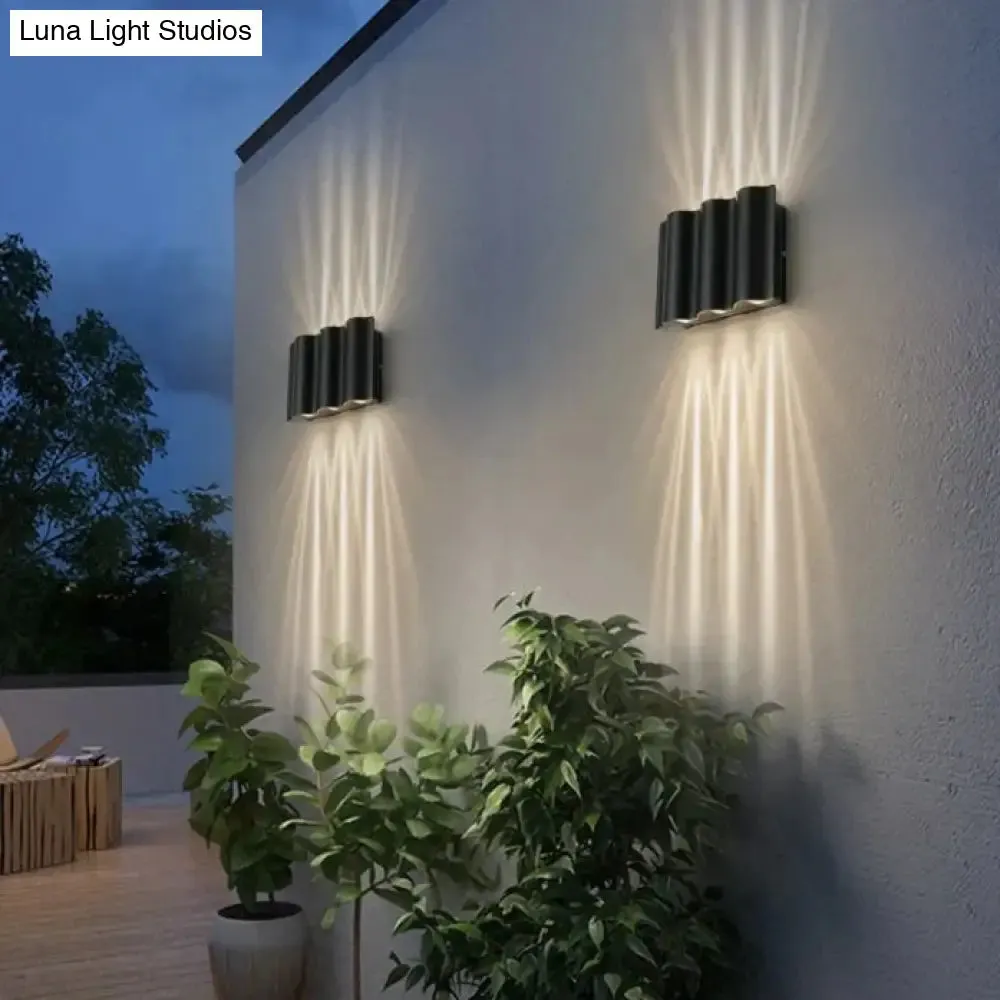 IP65 Waterproof LED Outdoor Lighting Alumunim Wall Lamp Garden Villa Porch Sconce Lightings Black Color 96-260v Sconce Luminaire