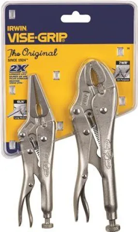 Irwin Original Locking Pliers Set 2 Piece (7Wr' 6Ln)