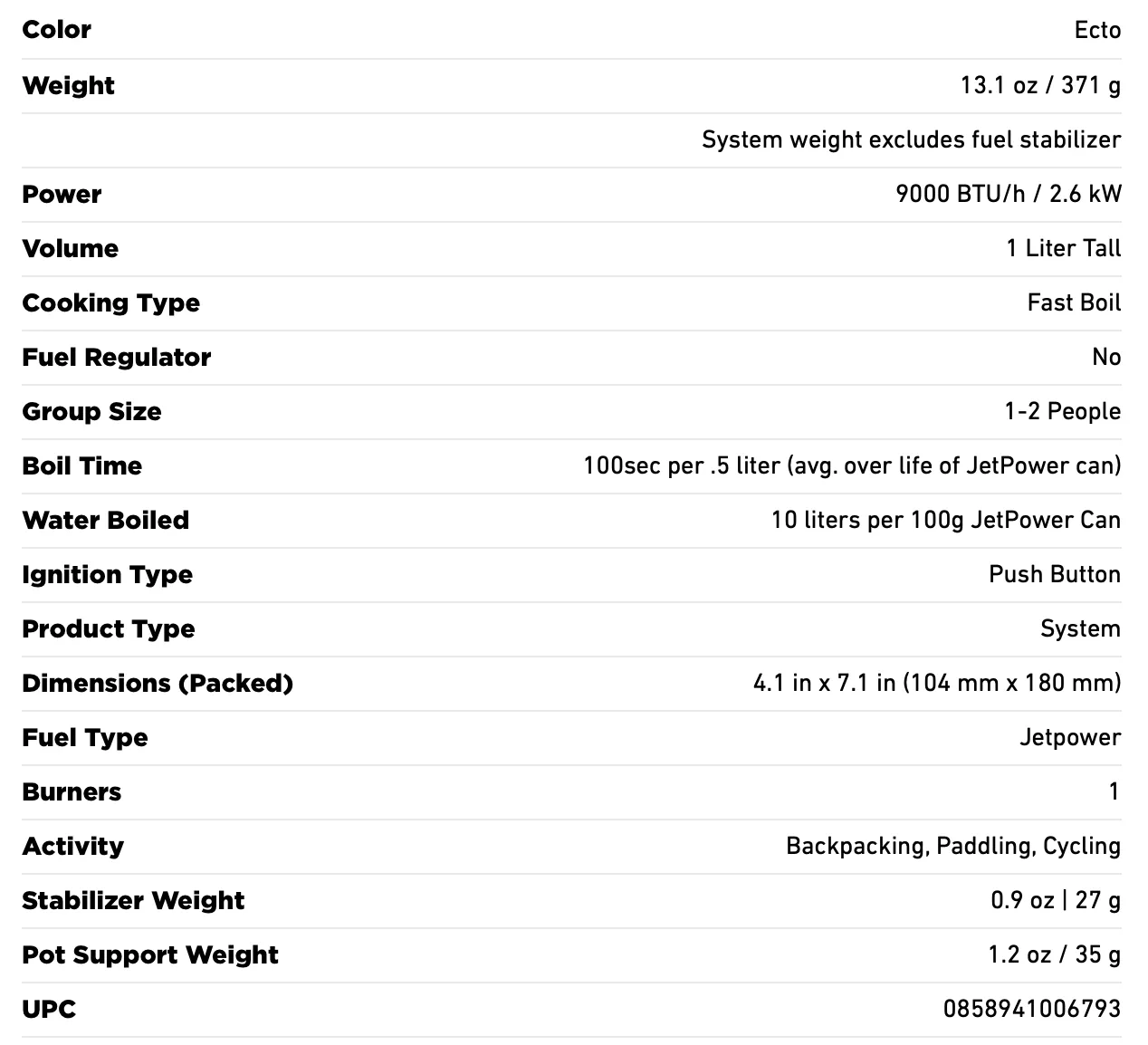 JETBOIL FLASH JAVA KIT