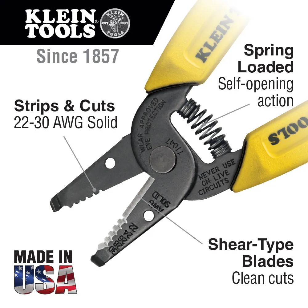 Klein 11047 Wire Stripper/Cutter, 22-30 AWG Solid Wire