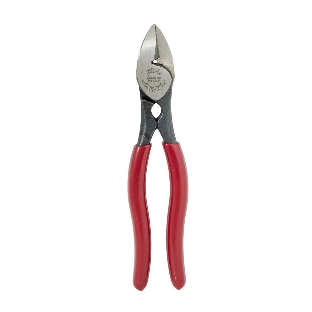 Klein Tools 1104 BX Cable Cutter and All-Purpose Shears, Made in USA, BX Cable, Sheet Metal, Steel Strapping, Bundling Wire, with Stripping Notch