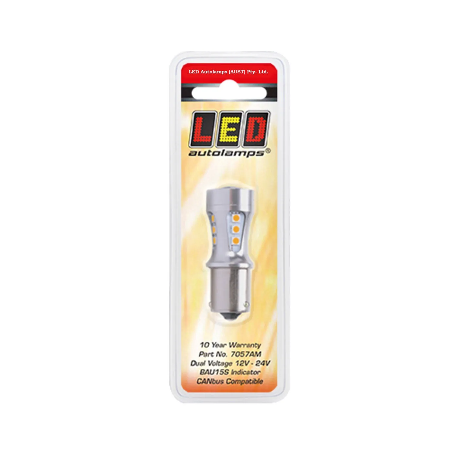 LED Autolamps 7057AM LED Amber Indicator Bulb with Bayonet Fitting