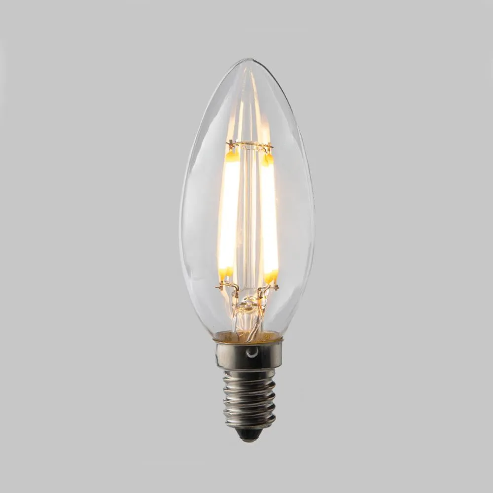 LED filament dimmable candle bulb - E14