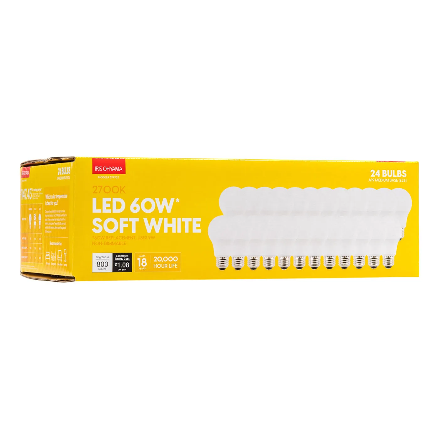 LED Light Bulb -2700K- Bulb 24 Pack