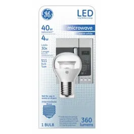 LED Light Bulb, S11, Warm White, Clear, 360 Lumens, 4-Watts