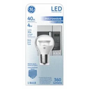 LED Light Bulb, S11, Warm White, Clear, 360 Lumens, 4-Watts