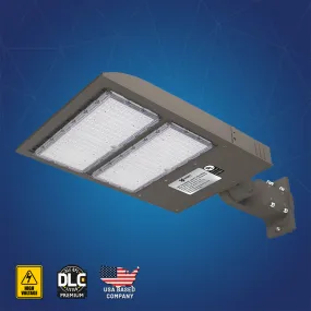 LED Pole Light 300Watt With Photocell, 5700K, Bronze Finish, 277-480V, Universal Mount, Dusk to Dawn Capable, Street Light - LED Parking Lot Light