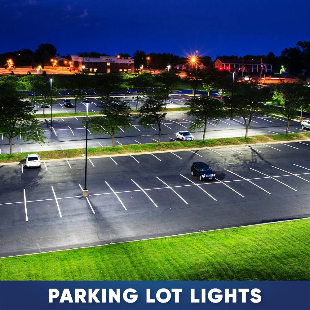 LED Pole Light 300Watt With Photocell, 5700K, Bronze Finish, 277-480V, Universal Mount, Dusk to Dawn Capable, Street Light - LED Parking Lot Light