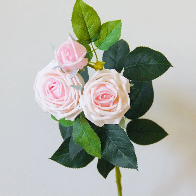 Light Pink Real Touch Roses Spray Flowers