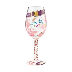 Love My Cat Wine Glass by Lolita®