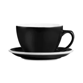 Loveramics Egg Style Latte Cup & Saucer - Black (10oz/300ml)